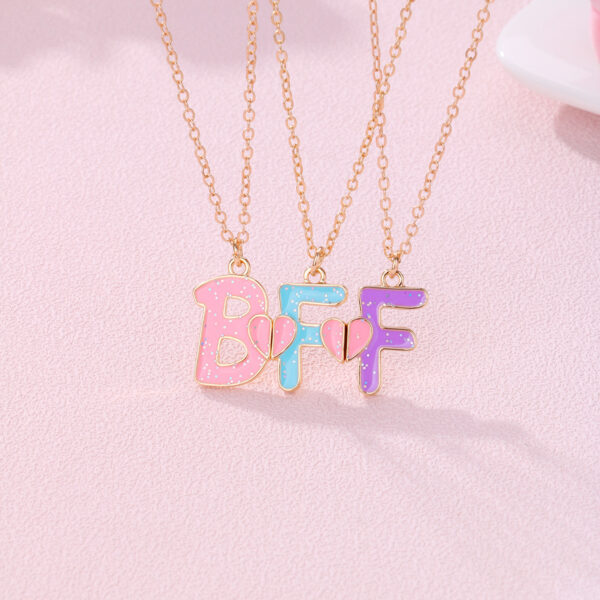 Wholesale BFF necklace simple letter clavicle chain love stitching good friend set