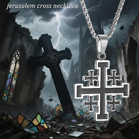 Wholesale Templar stainless steel cross necklace
