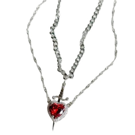 Wholesale Valentine's Day one arrow through the heart love necklace