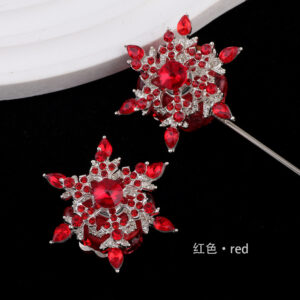 snowflake bright red