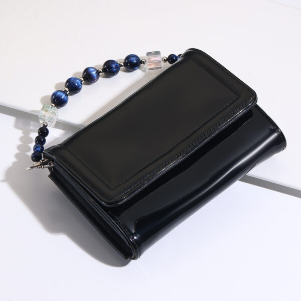 Wholesale Colorful beaded bag charm, sophisticated crossbody/back strap, double buckle bag ornament.
