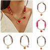 O1CN01LpeC331VD60nRbvhr_2466522618-0-cib Wholesale Silk f leopard print fabric patchwork love Valentine's Day necklace