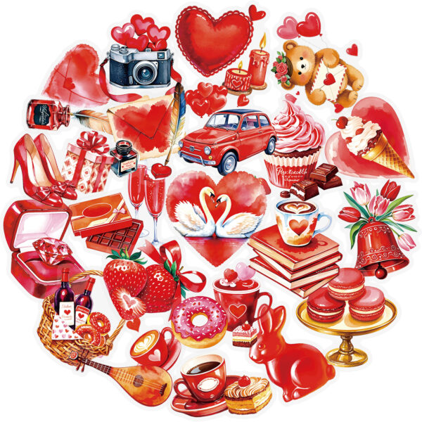 Wholesale 56pcs Romantic Qixi Valentine's Day Stickers