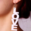 Wholesale LOVE English letter long Valentine's Day acrylic earrings