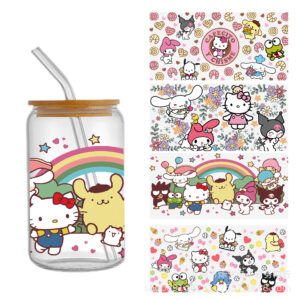 Sanrio Series Transparent Crystal Water Cup Waterproof Sticker suit (4 Pieces/Set)-6