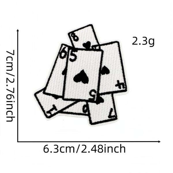 Wholesale Cartoon playing card embroidered patch