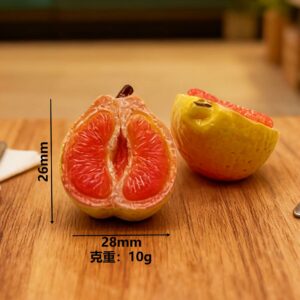 Simulated half-cut grapefruit-pink