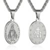 Wholesale Stainless Steel Virgin Mary Pendant Necklace Men's Pendant Hip Hop Accessories