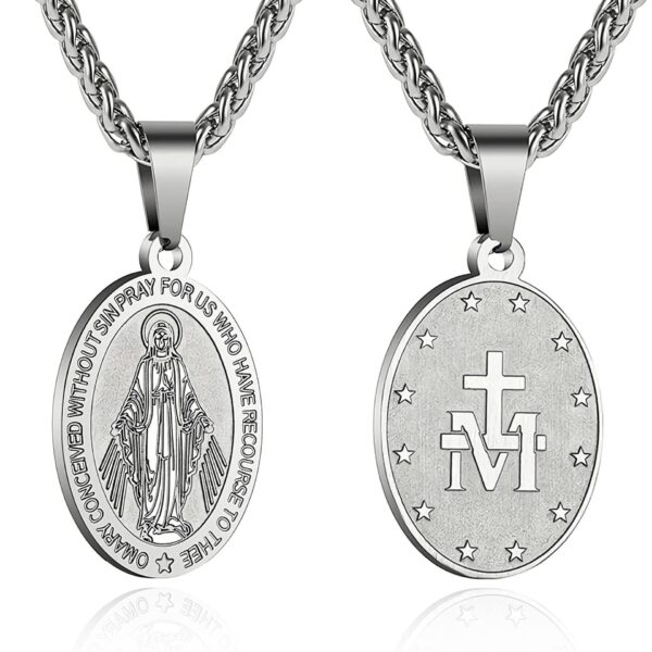 Wholesale Stainless Steel Virgin Mary Pendant Necklace Men's Pendant Hip Hop Accessories