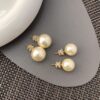 Wholesale 8-14mm milk white pearl round earrings