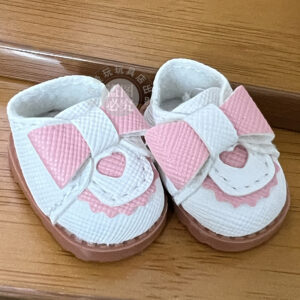 Pink 3.8cm bow shoes (without velcro)
