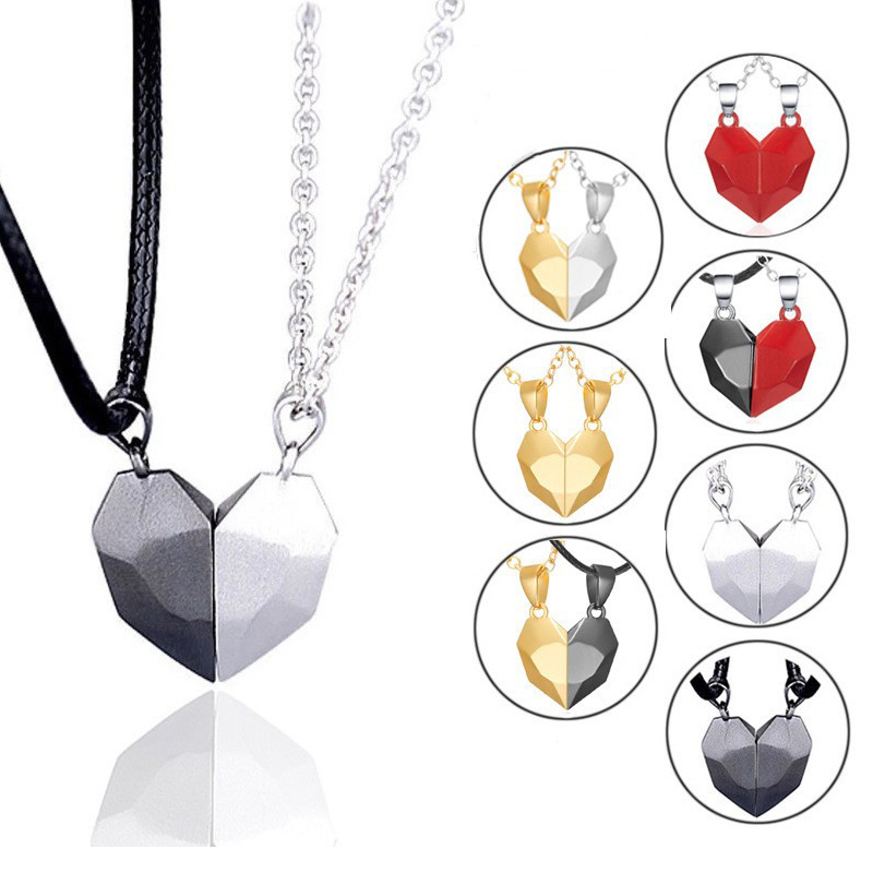 Wholesale Creative Wishing Stone Cole Splicing Magnetic Magnet Love Necklace
