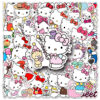 Wholesale 50 kitty cat graffiti stickers personalized cross-border cartoon cute Sanrio decorative mobile phone luggage stickers
