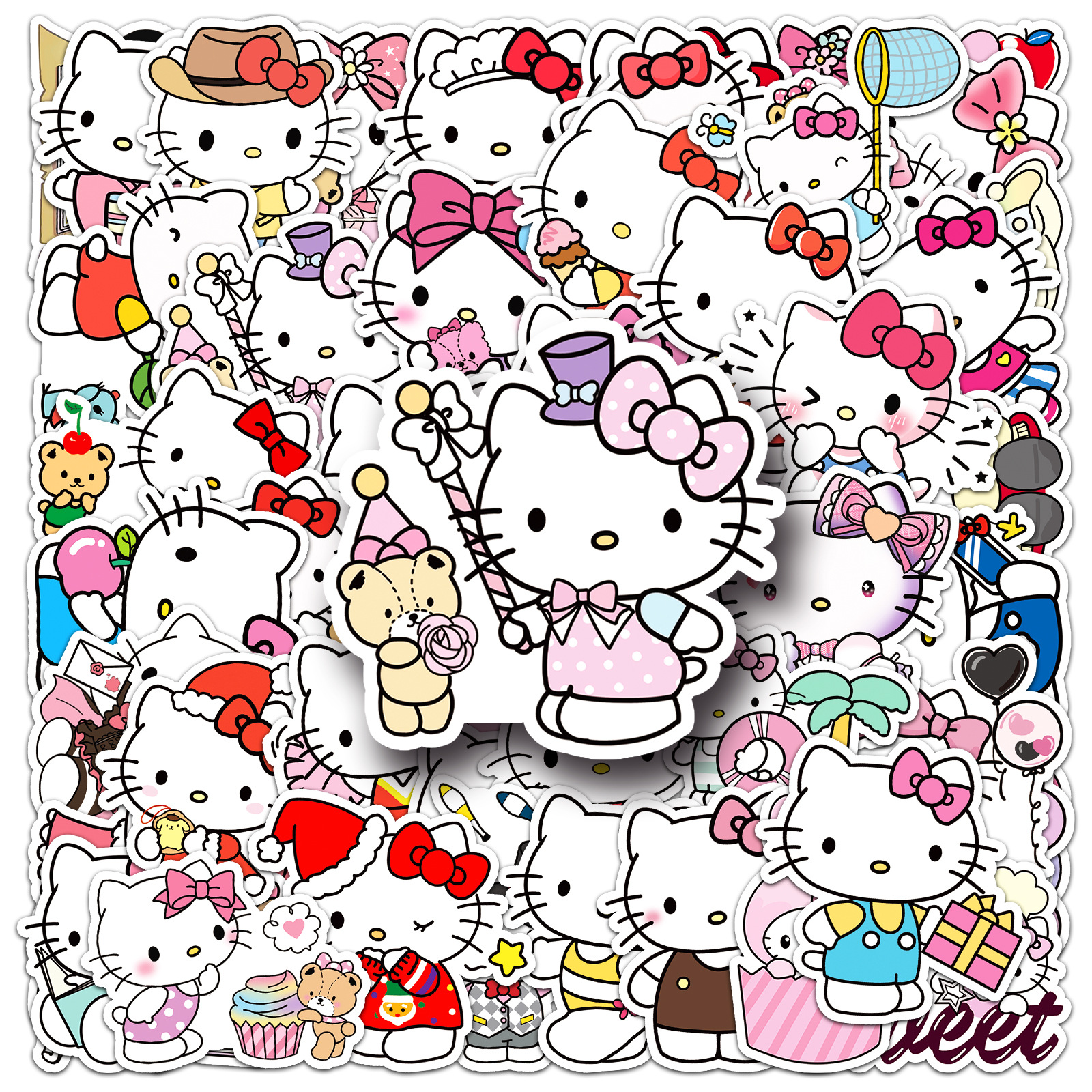 Wholesale 50 cat stickers, personalized cartoon cute decorative phone stickers OLY Exclusive