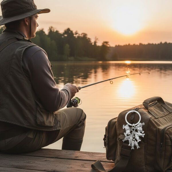 Wholesale Ten Fish Pendants Creative Keychains for Fishermen Father's Day Gifts