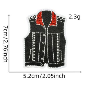 Music black skull cloth sticker 8#
