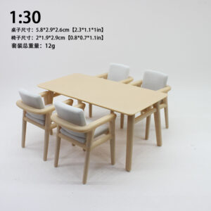 Dining table, one table and four chairs [1:30]
