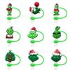 Wholesale Christmas straw cap straw sle silicone Straw Tube Cap