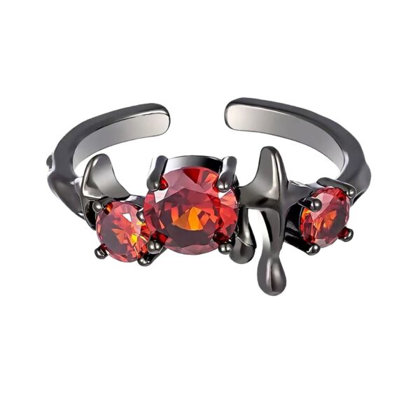 Wholesale Dark Star Zircon Sweet Cool Open Ring