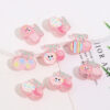 Wholesale Acrylic Transparent Half-Face Cartoon Cute Pink Cherry Beads DIY Handmade Jewelry Beading Material