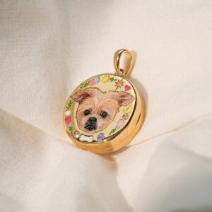 Puppy opening and closing necklace