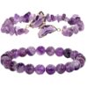 Wholesale Natural Amethyst Butterfly Pendant Bracelet