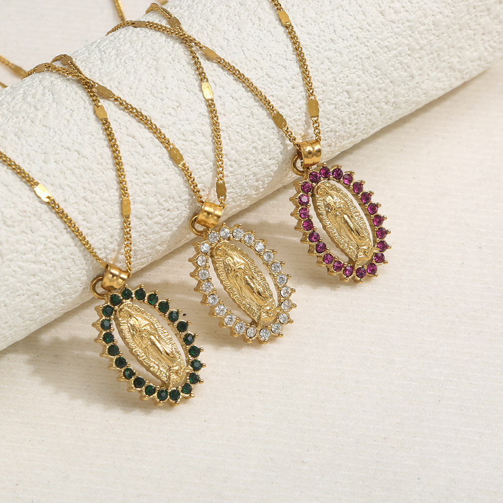 Wholesale Virgin Mary Pendant Jewelry Necklace Aessories Light Luxury