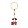 Wholesale Cute mini red transparent cherry keychain