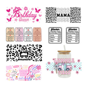 Wholesale New Cartoon printing UV Cup sticker crystal logo pattern 23 cmX11cm in stock