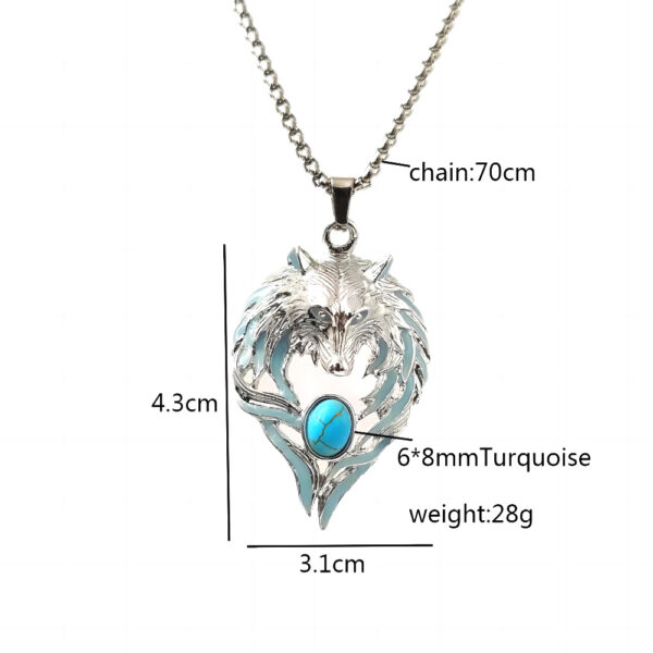 O1CN01M8DAx82IVKf7tqVSH_3919529291-0-cib Wholesale Dark Glowing Wolf Totem Necklace with a Wolf Head