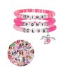 Wholesale Pink Soft Pottery Three-piece Beaded Bracelet