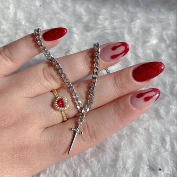 Wholesale Valentine's Day one arrow through the heart love necklace