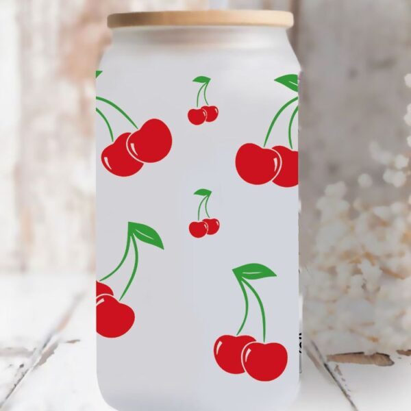 Wholesale Cartoon Cute Strawberry Watermelon Fruit Theme 16oz Cup UV DTF Wraps