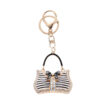 Wholesale Cute Rhinestone-Studded Bow Children's Handbag Keychain