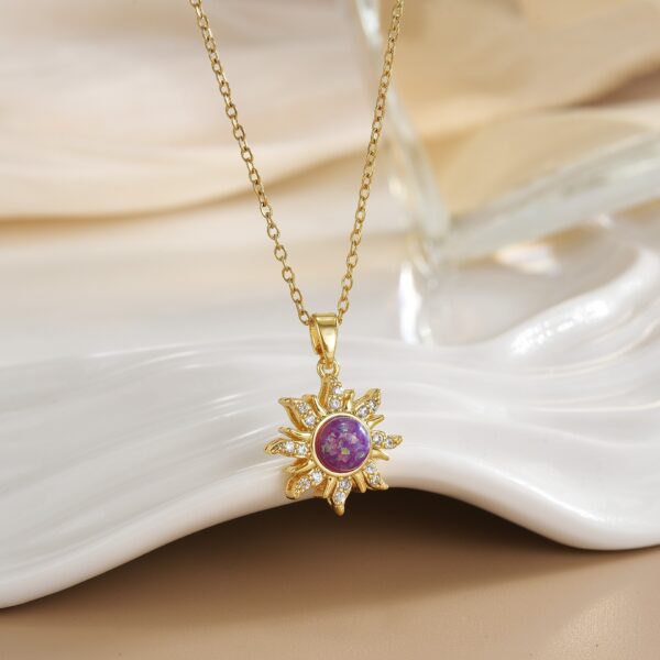 Wholesale Multi colored opal crystal set with zircon stars necklace