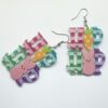 Wholesale Easter egg bunny fluorescent candy colored acrylic earrings