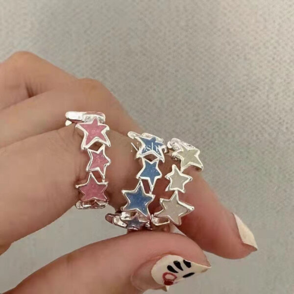 O1CN01MFVWyY1yGPhbf3X6d_2220323306551-0-cib Wholesale Valentine's Day Dopamine Star Open Ring