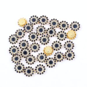 Molan / 14mm three-layer sunflower (glass diamond)