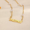Wholesale Mother's Day Letter Mama Necklace Titanium Steel Necklace