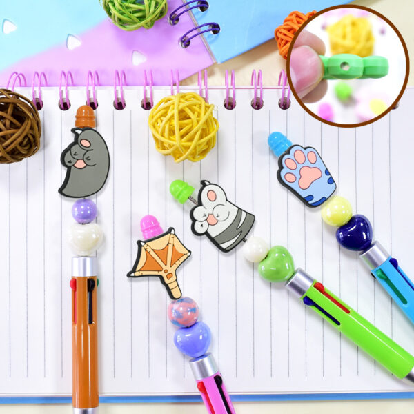 O1CN01MHBB3l1FAm9GbbOcN_2202392830447-0-cib Wholesale Cute Animal Paw Ballpoint Pen Loose Beads PVC Soft Rubber Beads
