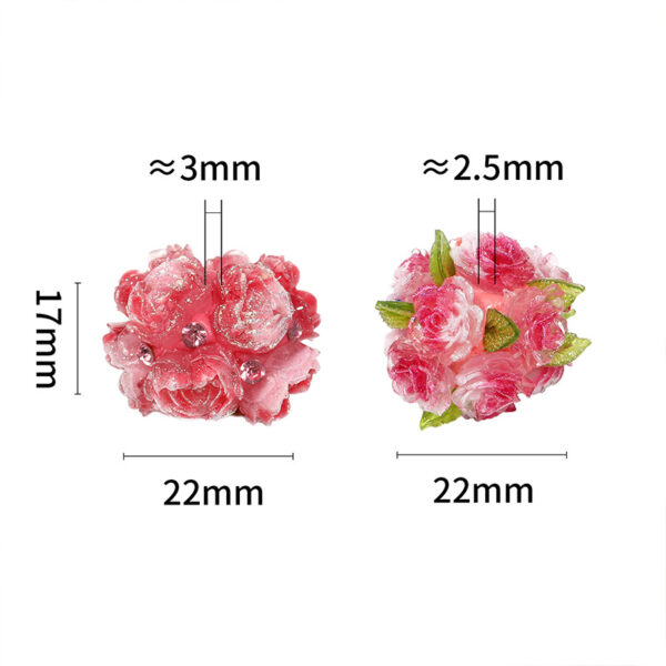 Wholesale 10pcs Colorful Flower Drill Balls Ceramic Beads