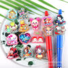 Wholesale New Cross-Border Straight Hole Cartoon Princess Animal DIY Acrylic Handmade Beaded Mobile Phone Key Chain Jewelry Accessories