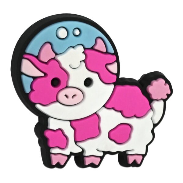 Wholesale 100pcs cartoon colorful cow pen bead accessories DIY soft rubber beads