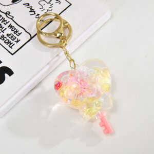 Pink / Light gold buckle + luminous love lollipop