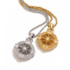Wholesale Gold and silver octagonal star stainless steel necklace