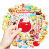 Wholesale 50pcs cartoon food cat dog graffiti stickers