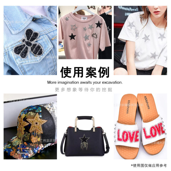 Wholesale Butterfly rhinestone hot stamping embroidery DIY Patches