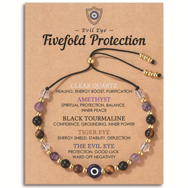 Wholesale Devil's Eye Bracelet Gold Tail Bead Pull Drawstring Crystal Bracelet
