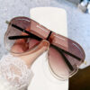 Wholesale big frame sunglasses party sunglasses one-body lenses hollow sunglasses