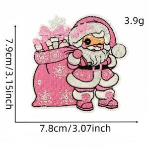 Pink christmas cloth stickers 20 #